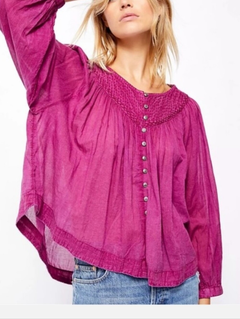 Free People We The Free Cool Meadow Blouse NWT
